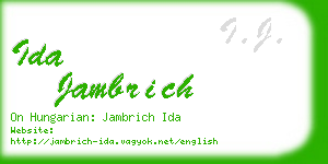 ida jambrich business card